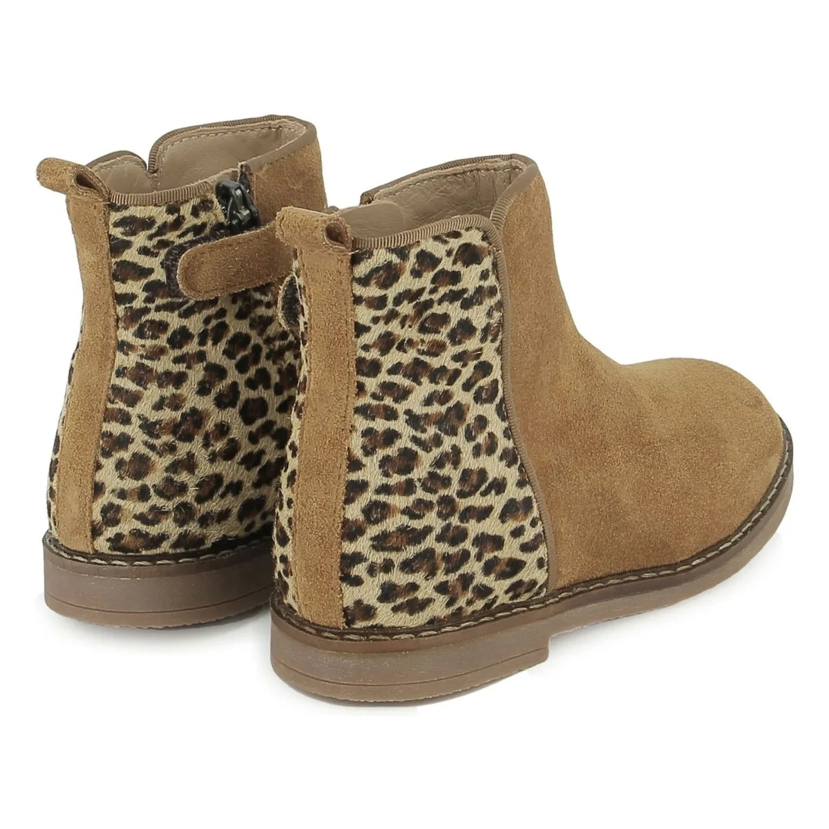 Pom d'Api - Trip Back Velvet Leopard Boots | Beige