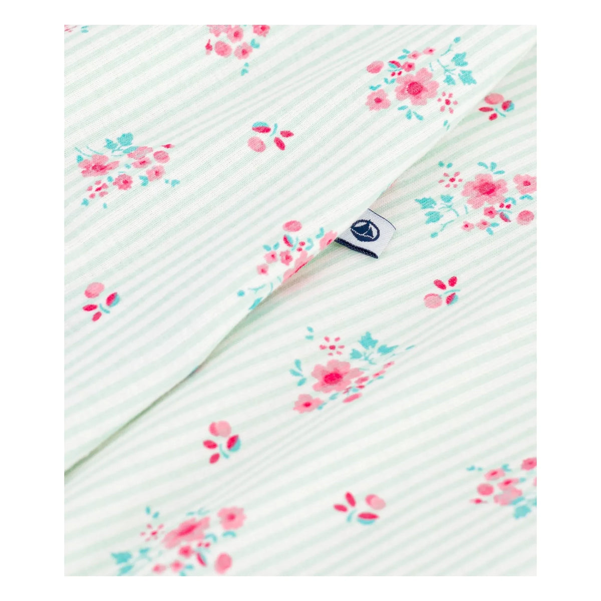 Petit Bateau - Organic Cotton Floral Pattern Pajama Underwear | White