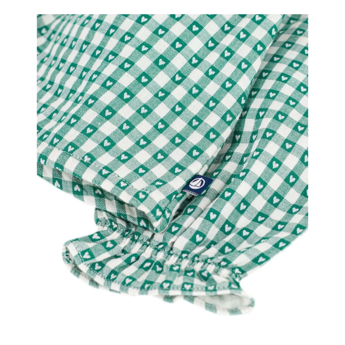 Petit Bateau - Vichy organic cotton blouse | Green