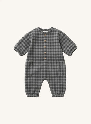 Studio Bohème - Big Papi Vichy Organic Cotton Jumpsuit | Gray