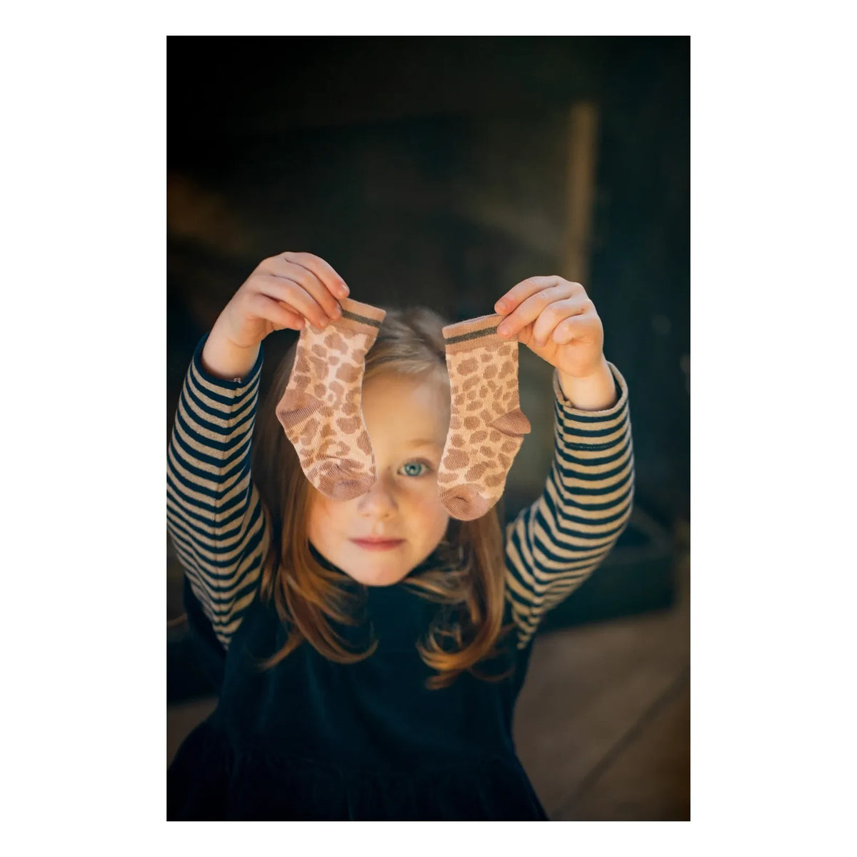 1+ in the family - Trieste Leopard Socks | Nude