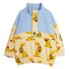 Mini Rodini - Zip Sweat Rabbits Recycled Fiber | Yellow