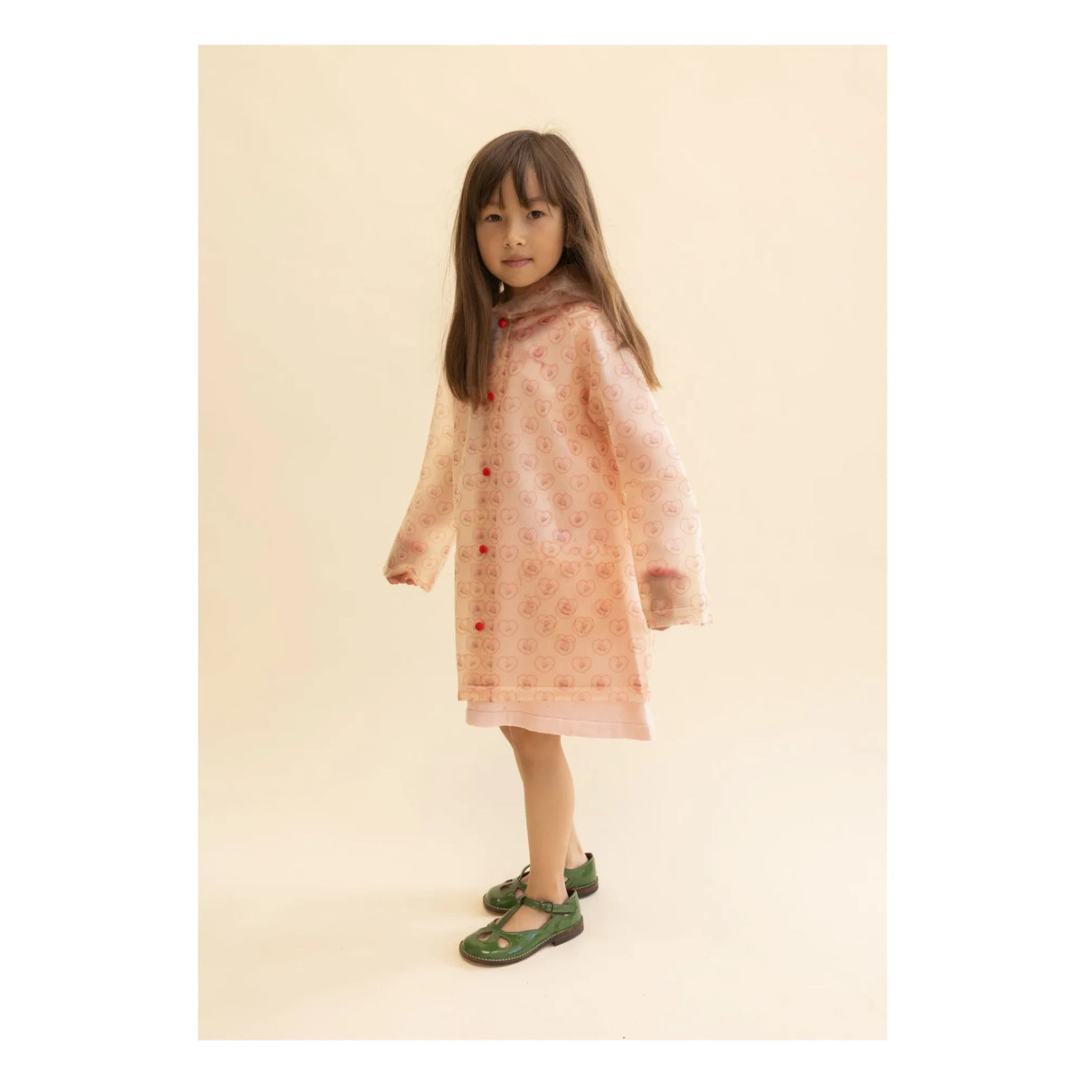 Flöss - Raincoat Iris Hearts | Pale Pink
