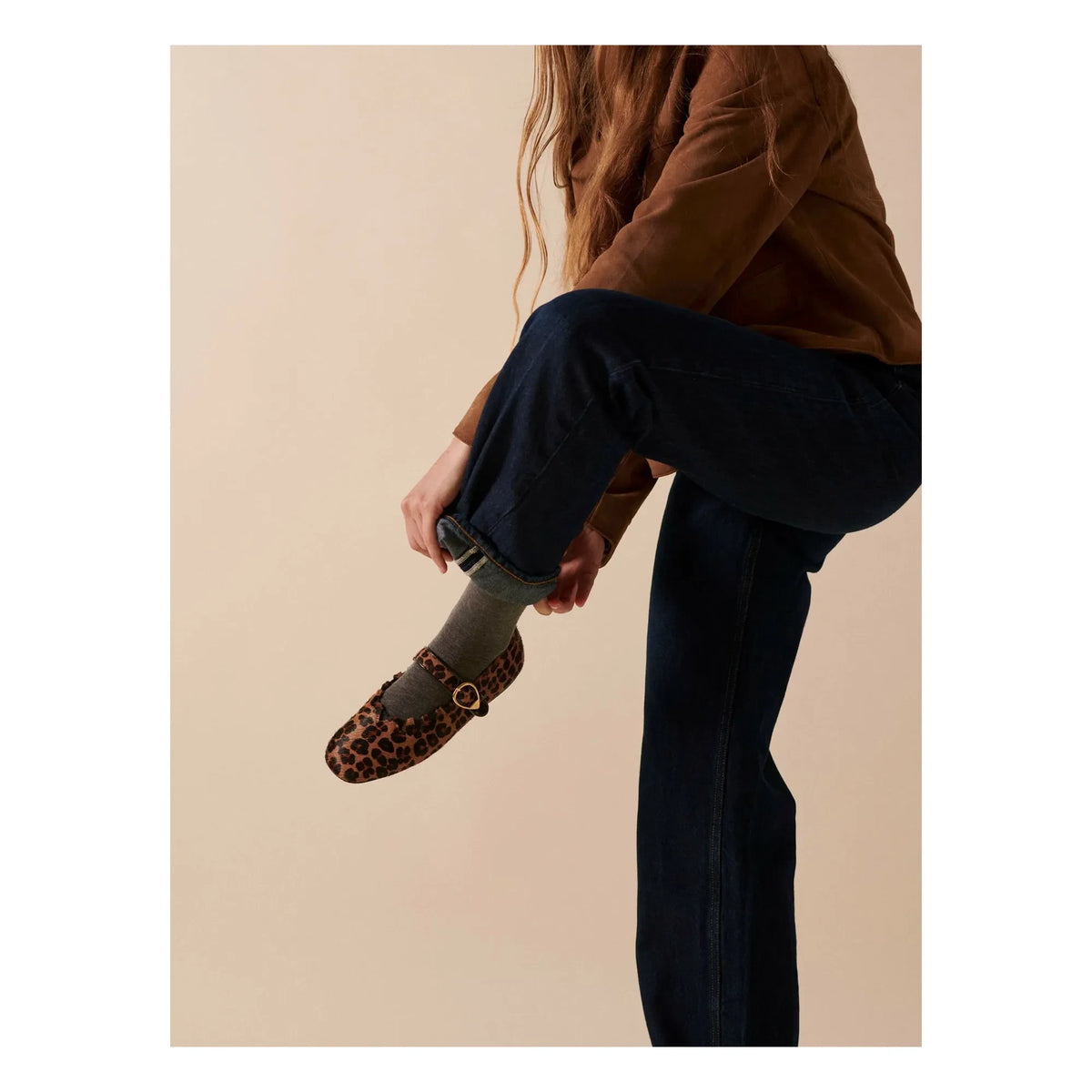 Socque Paris - Ginger Leopard Ballerina | Brown