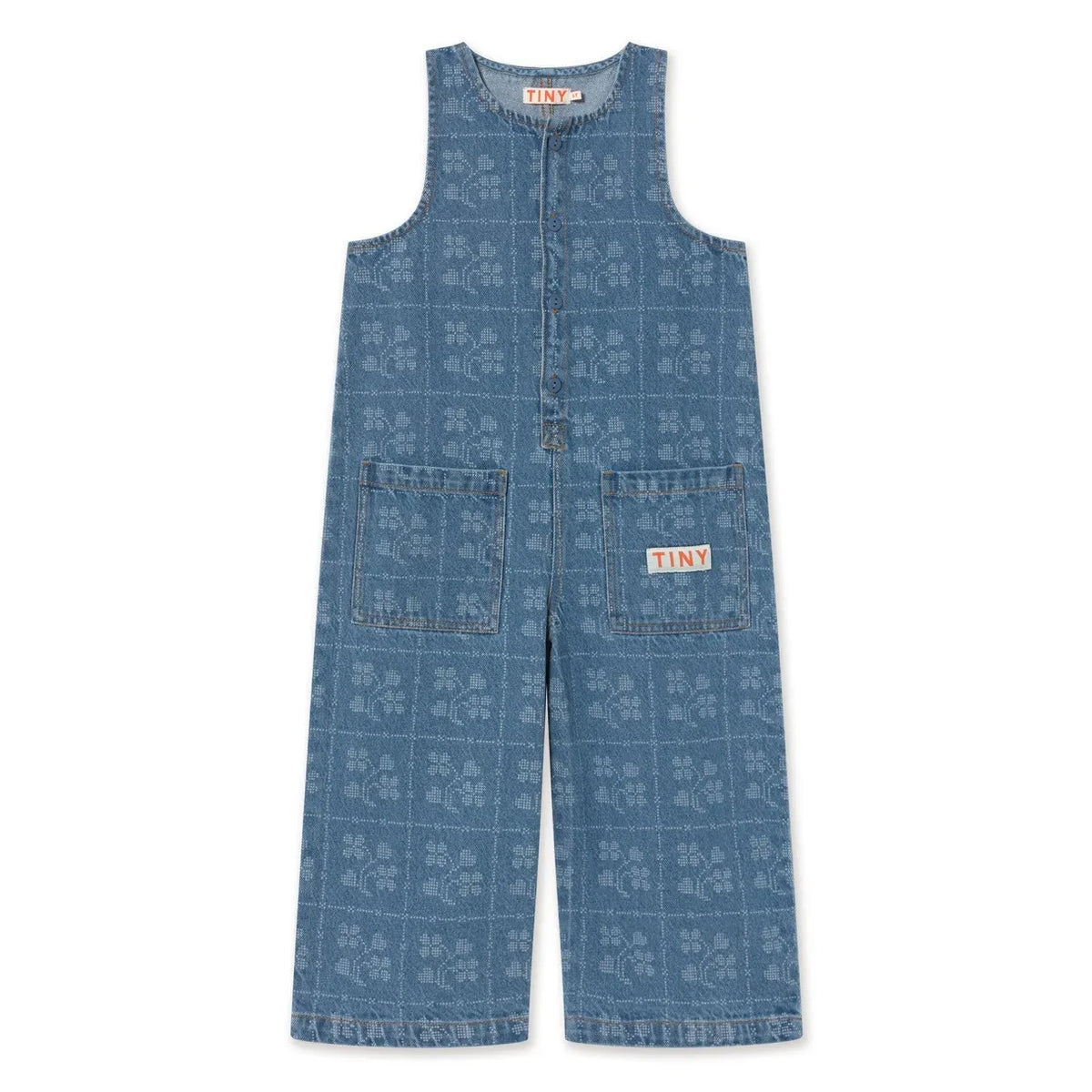 Tinycottons - Floral Denim Overall | Blue