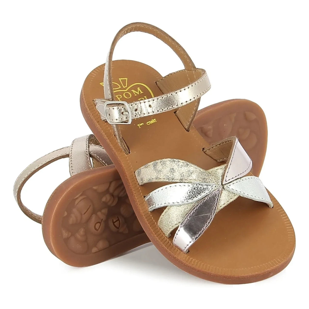 Pom d'Api - Plagette Slip-On Sandal | Silver
