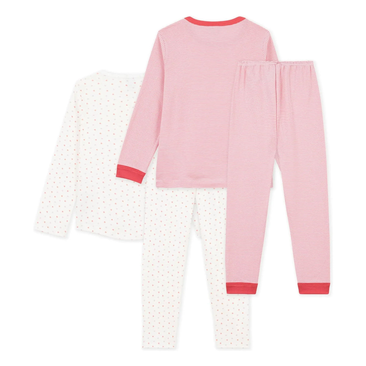 Petit Bateau - 2-Piece Heart Pajama Set | Pink