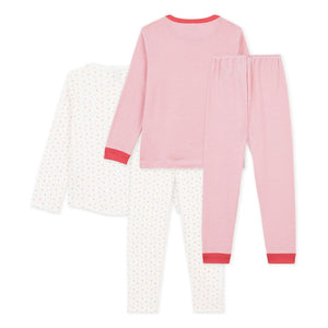 Petit Bateau - 2-Piece Heart Pajama Set | Pink