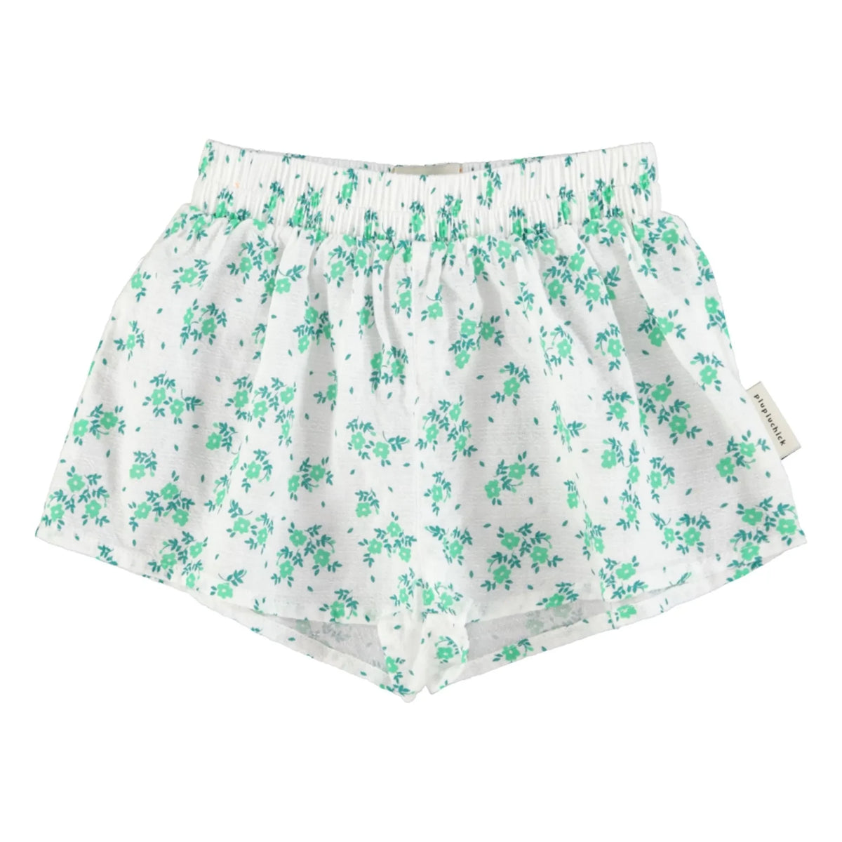 Piupiuchick - Organic Cotton Floral Shorts | White