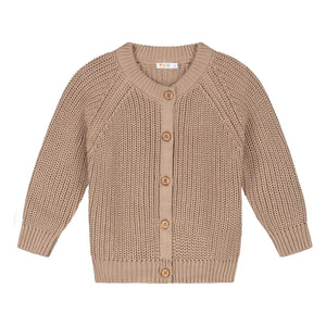 Yuki - Organic Cotton Raglan Cardigan | Beige