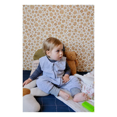 Tante Reine - Light sleeping bag, footed Brume | Heather grey