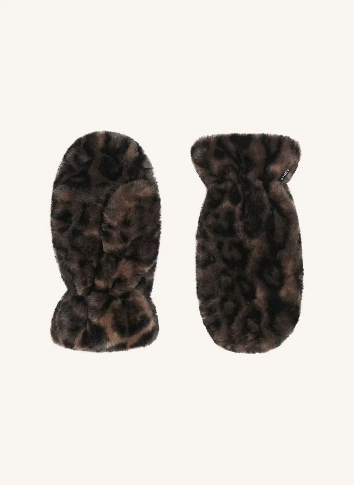 Apparis - Brown Coco Leopard Recycled Fiber Gloves