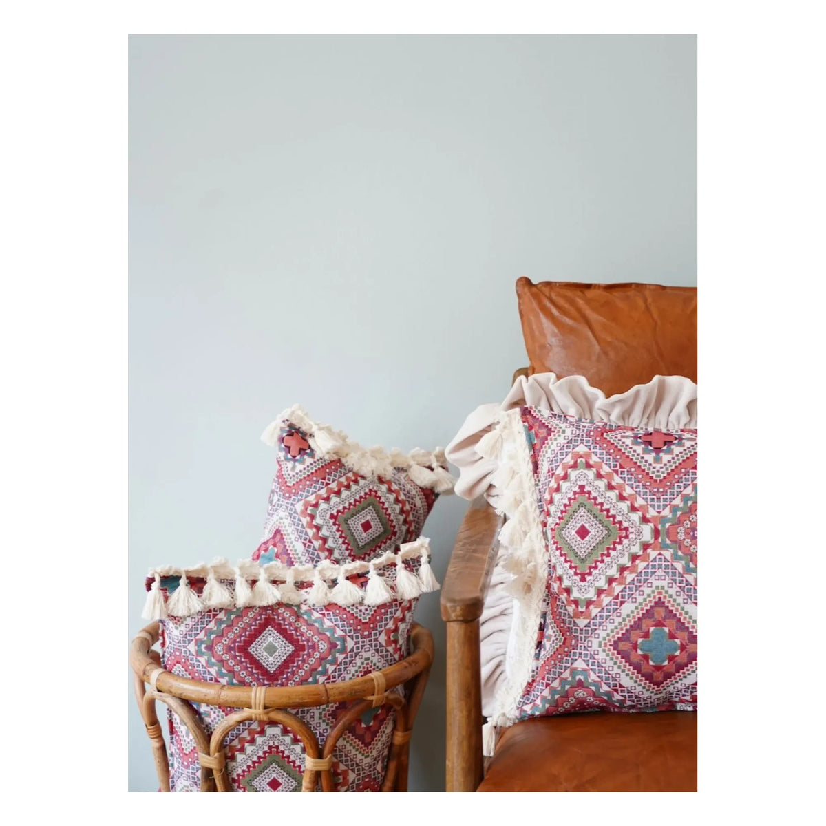 Moi Mili - Bohemian Pillow | Red
