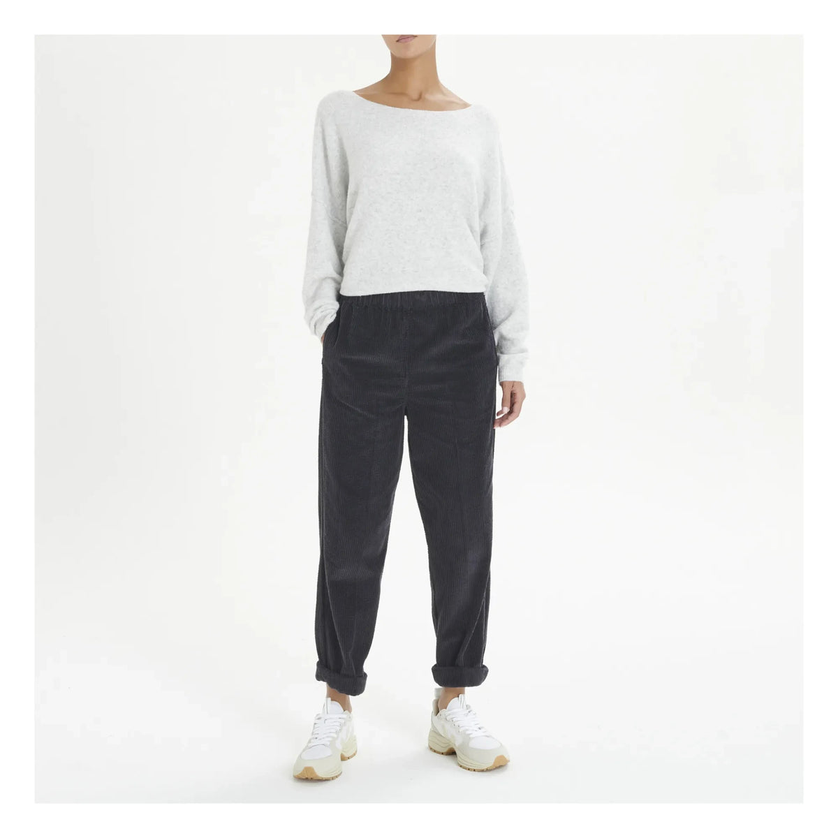 American Vintage - Padow Velvet Pants | Carbon