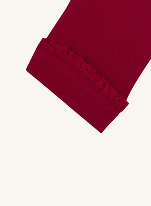 Tartine et Chocolat - Cherry Red Lace Tights