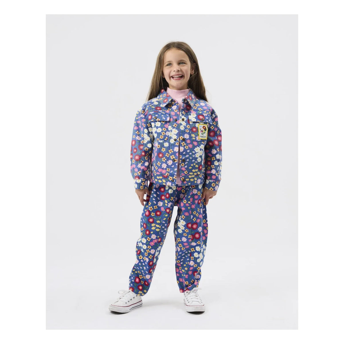 Goldie + Ace - Peony Print Trousers | Blue