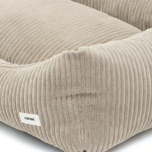 Cafide - Snozy Velvet Dog Bed | Beige