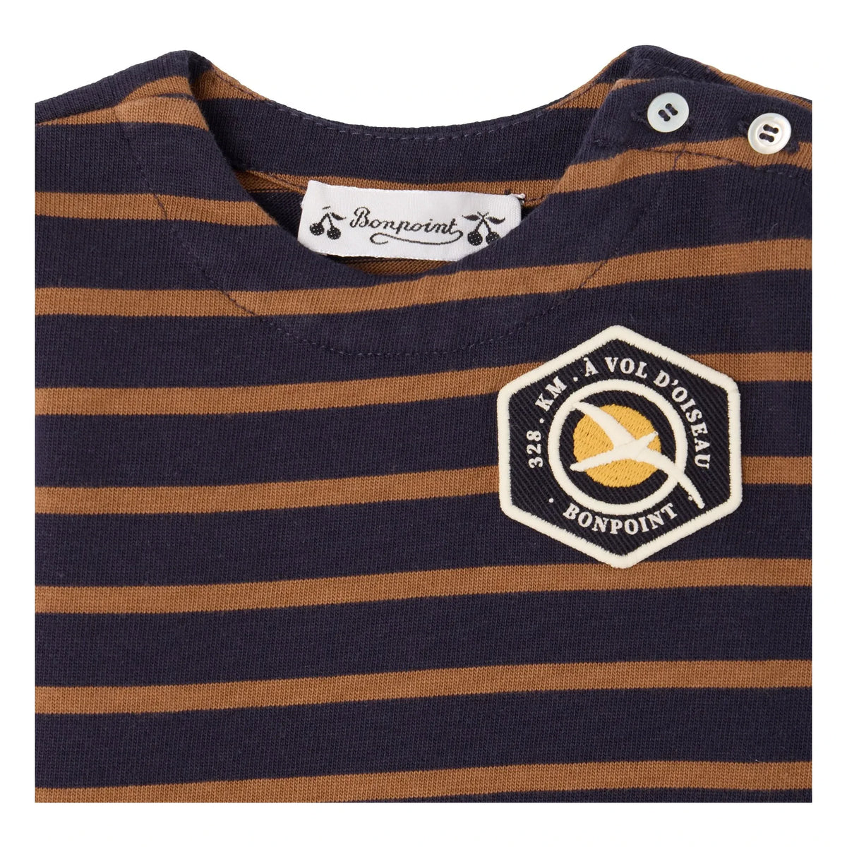 Bonpoint - Striped Tourbillon T-Shirt | Navy
