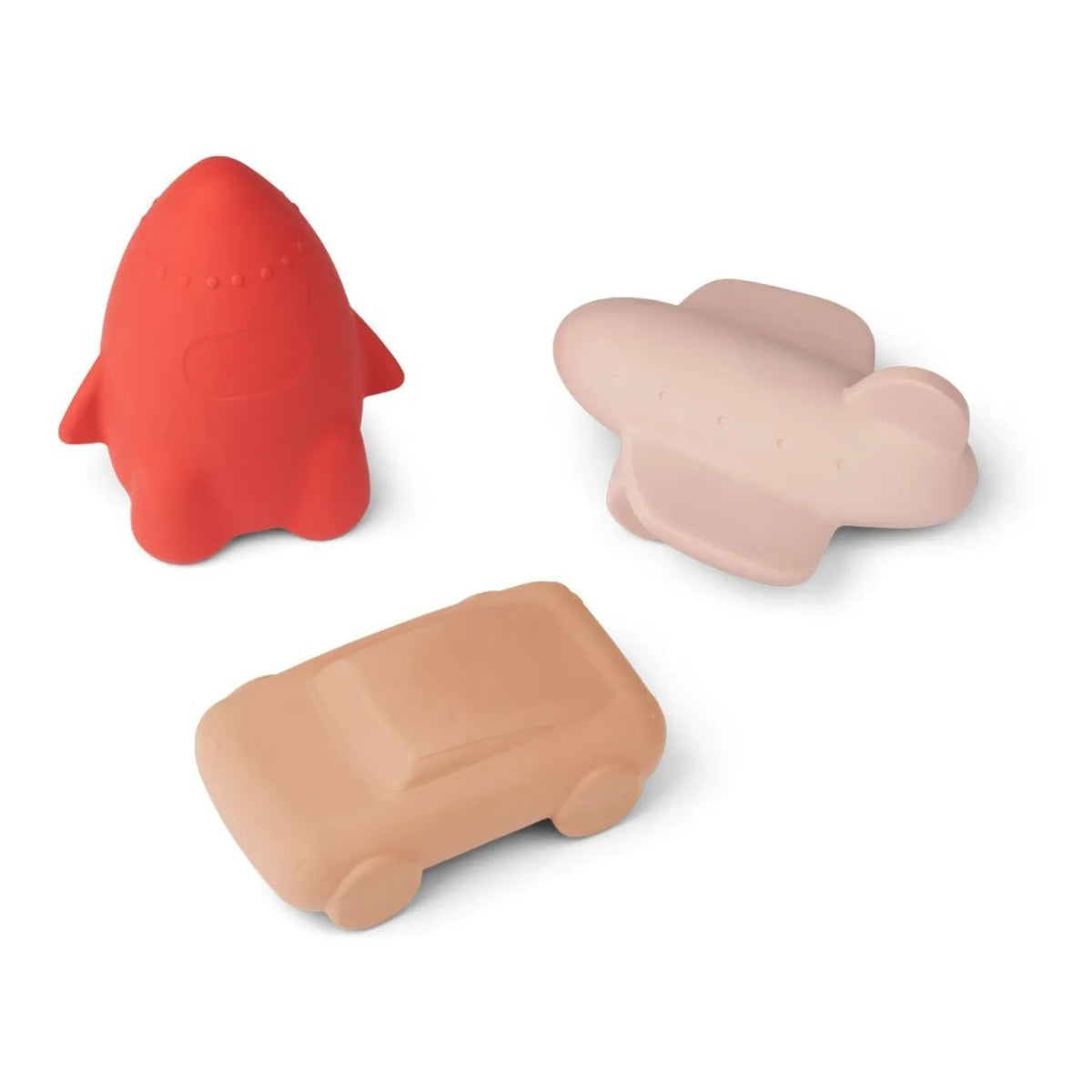 Liewood - Jacob Natural Rubber Toys - Set of 3 | Powder Pink