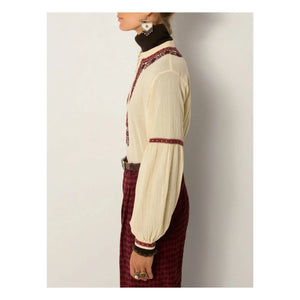 Maison Hotel - Blouse Vineyard Bruna Cotton Crepe | White