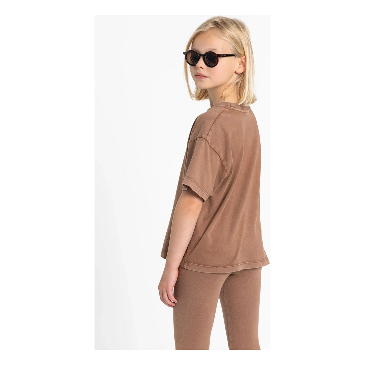 Smallable Kid - Lou Organic Cotton Leggings | Brown