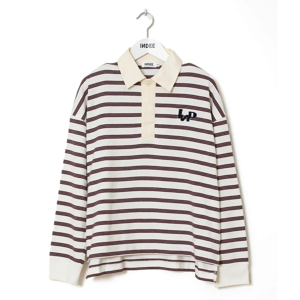 Indee - Wales Striped Polo Shirt | Burgundy