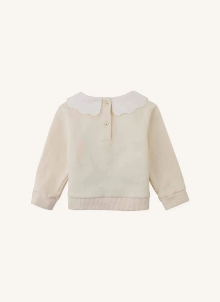 Gingersnaps - Hermina-neck Sweatshirt | Ecru