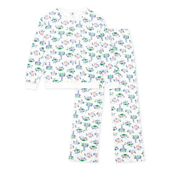 Petit Bateau - Eiffel Tower Organic Cotton Pajama | White