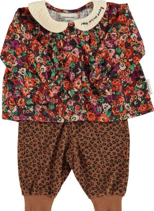 Piupiuchick - Claudine Collar Floral Blouse | Black