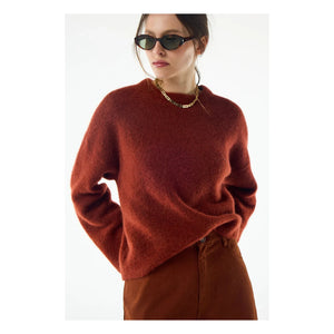 BELLEPIECE - Kipling Baby Alpaca Sweater | Rust Orange