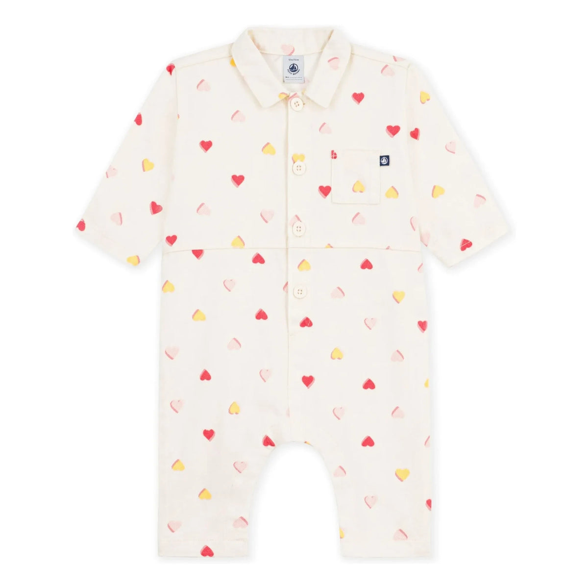 Petit Bateau - Combination Hearts | Ecru