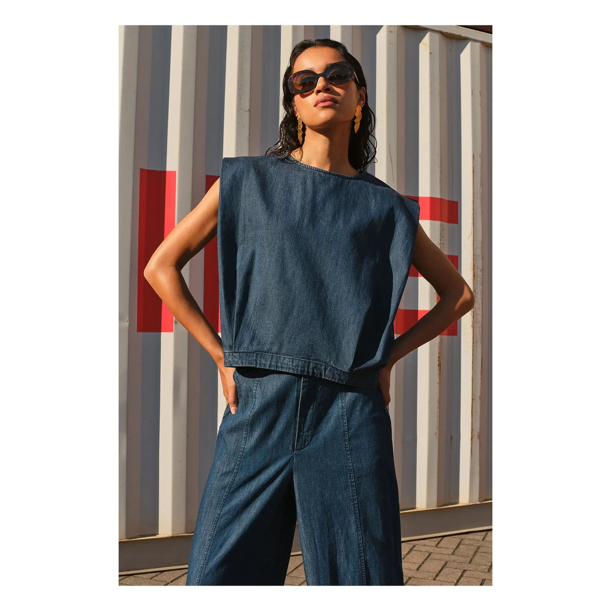 By Bar - Ginza Denim Top | Navy Blue