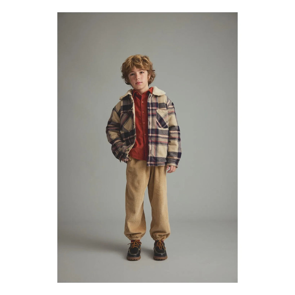 Cozmo - Oslo Check Jacket | Ecru
