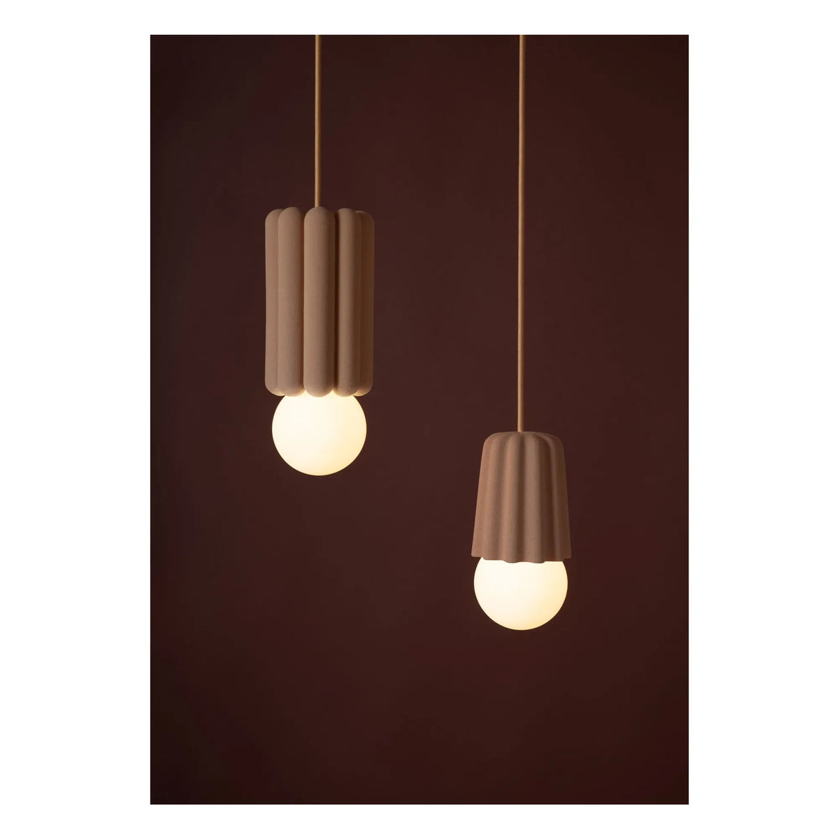 Schneid Studio - Stucco Ceramic Pendant Lamp | Brown