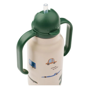 Liewood - Kimmie Stainless Steel Water Bottle - 250 ml | Cars/Sandy