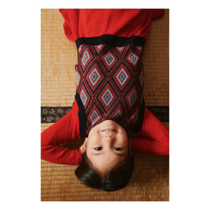 FUB - Harlequin Sleeveless Merino Wool Sweater | Navy