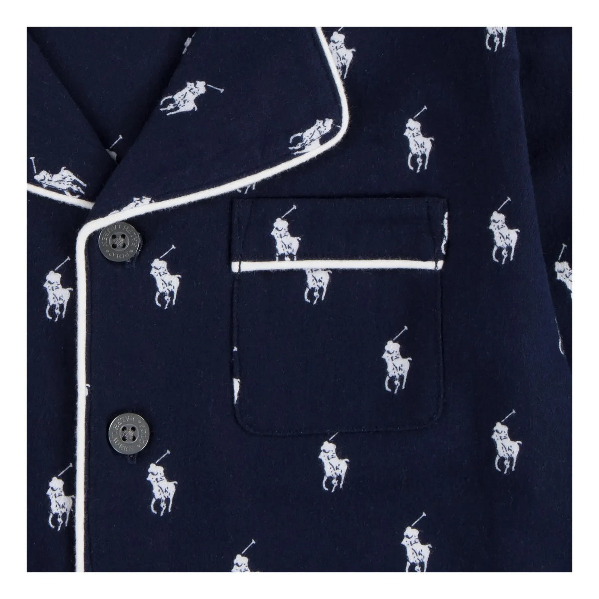 Ralph Lauren - Monogrammed Shirt and Pant Pajama Set | Navy