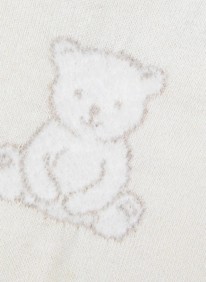 Tartine et Chocolat - Bear Knit Romper | Ecru