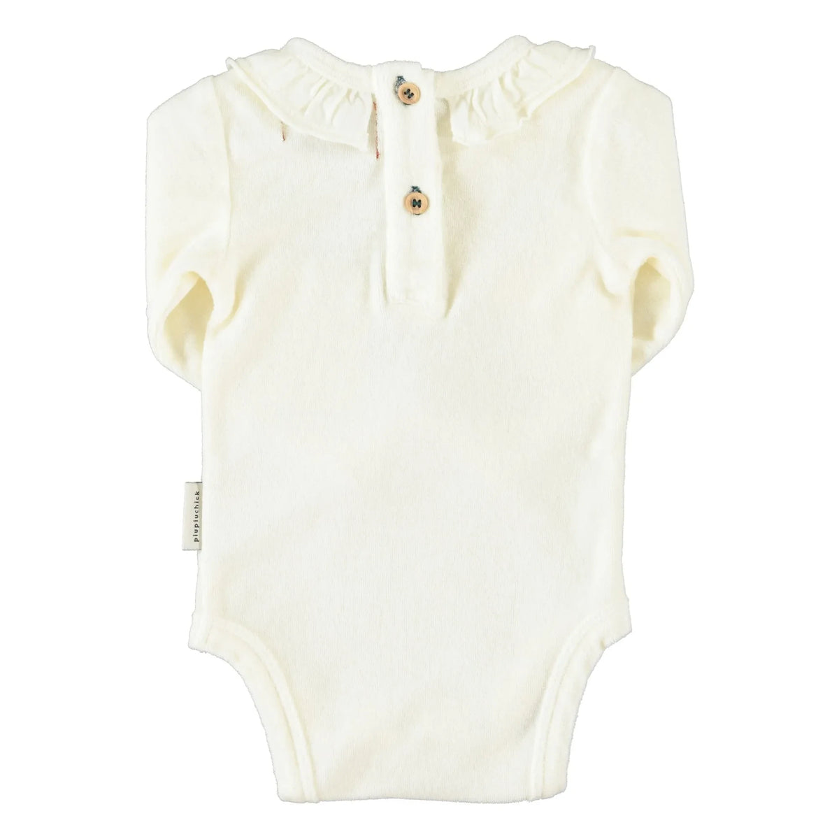 Piupiuchick - Nuages Terry Organic Cotton Bodysuit | Ecru