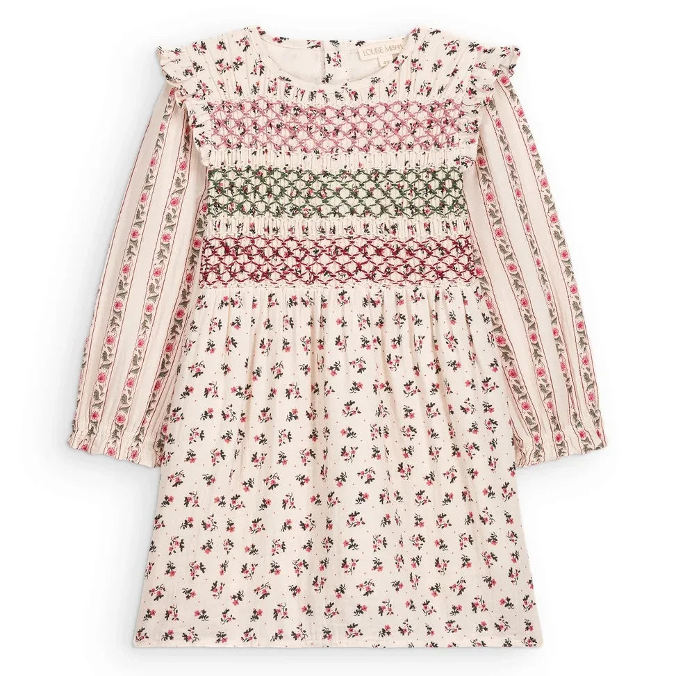 Louise Misha - Saralina Organic Cotton Ruffled Dress | Cream