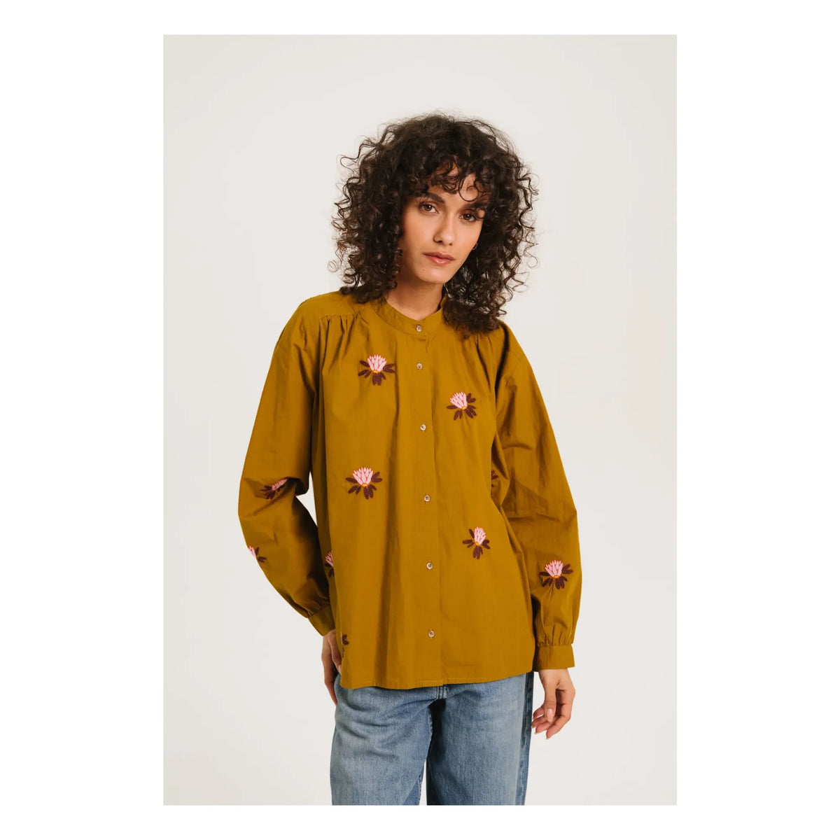 Sacrécoeur - Ella Broderies blouse | Green