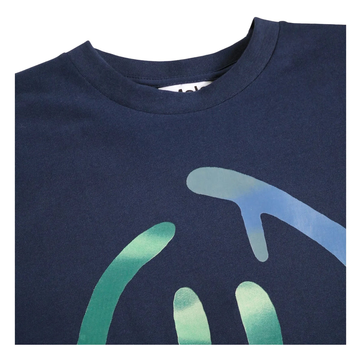 Molo - Organic Cotton Railey Smiley Dégradé T-Shirt | Blue