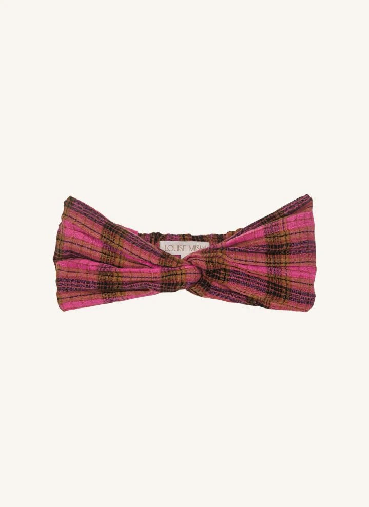 Louise Misha - Julie Carreaux Organic Cotton Headband | Fuchsia