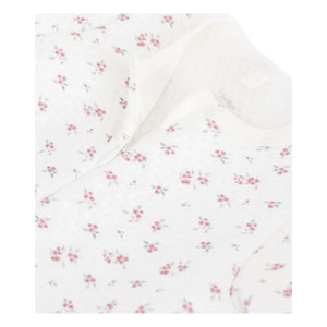 Petit Bateau - Dors Bien Fleuri Tubique Organic Cotton Pajamas | White