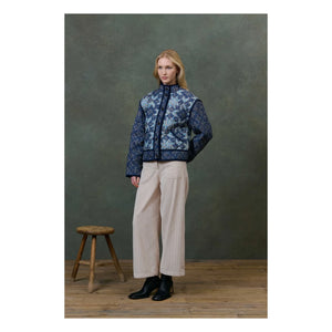 Louise Misha - Omotayo Midnight Star Patchwork Organic Cotton Jacket - Women's Collection | Blue