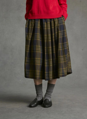 Hod - Leonora Checked Skirt | Khaki