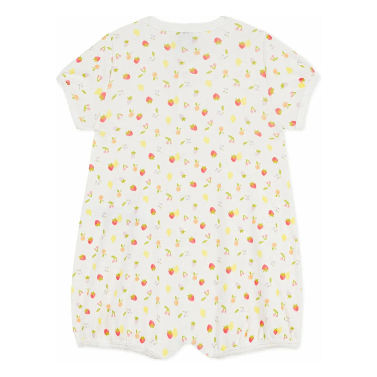 Petit Bateau - Fruit Print Romper Pajamas | Ecru