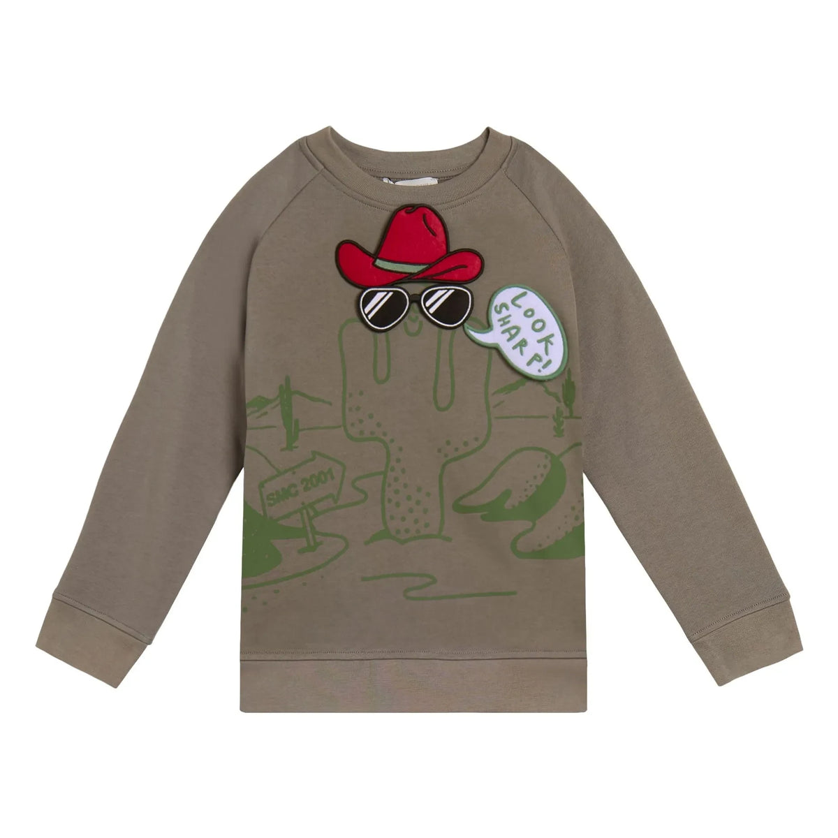 Stella McCartney Kids - Stylish Cactus-Look Sweatshirt | Khaki