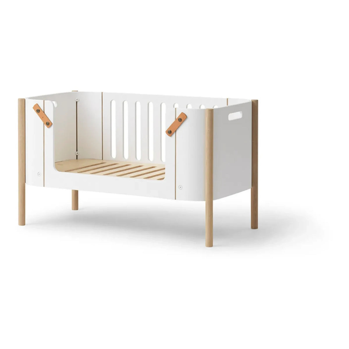 Oliver Furniture - Wooden Oak Bench | White