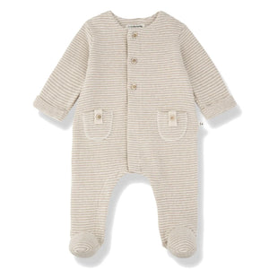 1+ in the family - Metz Striped Wide-Leg Romper | Beige